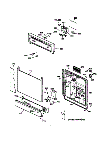 Escutcheon & Door Assembly parts for Kenmore Dishwasher 363.14081992 (36314081992, 363 14081992) from AppliancePartsPros.com
