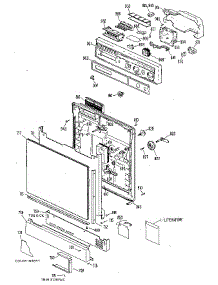 Escutcheon And Door parts for Kenmore Dishwasher 363.1410690 (3631410690, 363 1410690) from AppliancePartsPros.com