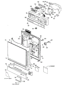 Escutcheon And Door parts for Kenmore Dishwasher 363.1410691 (3631410691, 363 1410691) from AppliancePartsPros.com