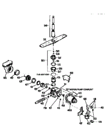 Motor Pump Mechanism parts for Kenmore Dishwasher 363.1414593 (3631414593, 363 1414593) from AppliancePartsPros.com