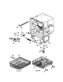 Dishwasher Tub (363.1414595) parts for Kenmore Dishwasher 363.1414595 (3631414595, 363 1414595) from AppliancePartsPros.com