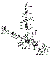 Motor Pump Mechanism parts for Kenmore Dishwasher 363.1414597 (3631414597, 363 1414597) from AppliancePartsPros.com