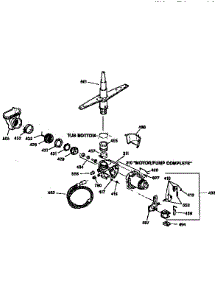 Motor Pump Mechanism&Spray Arm parts for Kenmore Dishwasher 363.1414691 (3631414691, 363 1414691) from AppliancePartsPros.com