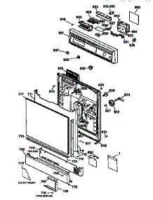 Escutcheon And Door Assembly parts for Kenmore Dishwasher 363.1414691 (3631414691, 363 1414691) from AppliancePartsPros.com