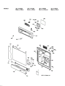 Escutcheon / Door parts for Kenmore Dishwasher 363.14159000 (36314159000, 363 14159000) from AppliancePartsPros.com