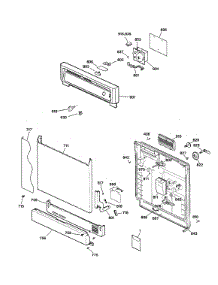 Escutcheon & Door Assembly parts for Kenmore Dishwasher 363.14181200 (36314181200, 363 14181200) from AppliancePartsPros.com
