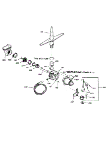 Motor-Pump Mechanism parts for Kenmore Dishwasher 363.14191990 (36314191990, 363 14191990) from AppliancePartsPros.com
