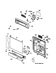Escutcheon & Door Assembly parts for Kenmore Dishwasher 363.14194993 (36314194993, 363 14194993) from AppliancePartsPros.com