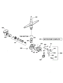 Motor-Pump Mechanism parts for Kenmore Dishwasher 363.14231100 (36314231100, 363 14231100) from AppliancePartsPros.com