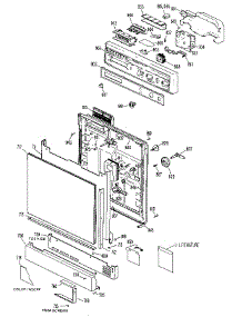 Escutcheon And Door parts for Kenmore Dishwasher 363.1430691 (3631430691, 363 1430691) from AppliancePartsPros.com