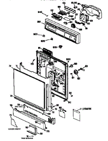 Escutcheon And Door parts for Kenmore Dishwasher 363.1434193 (3631434193, 363 1434193) from AppliancePartsPros.com