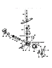 Motor Pump Mechanism parts for Kenmore Dishwasher 363.1434194 (3631434194, 363 1434194) from AppliancePartsPros.com