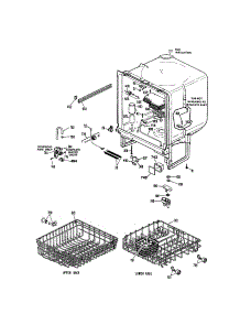 Tub parts for Kenmore Dishwasher 363.1434195 (3631434195, 363 1434195) from AppliancePartsPros.com
