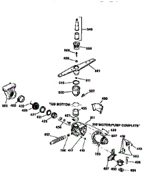 Motor Pump Mechanism parts for Kenmore Dishwasher 363.1435196 (3631435196, 363 1435196) from AppliancePartsPros.com