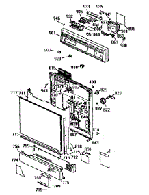 Escutcheon And Door Assembly parts for Kenmore Dishwasher 363.1435197 (3631435197, 363 1435197) from AppliancePartsPros.com