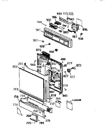 Escutcheon And Door Assembly parts for Kenmore Dishwasher 363.1435597 (3631435597, 363 1435597) from AppliancePartsPros.com
