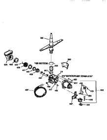 Motor Pump Mechanism&Spray Arm parts for Kenmore Dishwasher 363.1435598 (3631435598, 363 1435598) from AppliancePartsPros.com