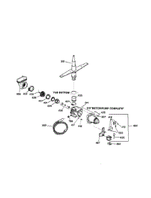 Motor-Pump Mechanism parts for Kenmore Dishwasher 363.14371792 (36314371792, 363 14371792) from AppliancePartsPros.com