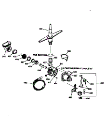 Motor-Pump Mechanism parts for Kenmore Dishwasher 363.14378890 (36314378890, 363 14378890) from AppliancePartsPros.com