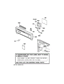 Escutcheon parts for Kenmore Dishwasher 363.14382000 (36314382000, 363 14382000) from AppliancePartsPros.com