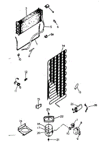 Unit Parts parts for Kenmore Refrigerator 253.8680010 (2538680010, 253 8680010) from AppliancePartsPros.com