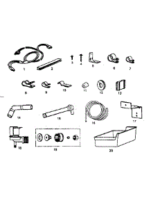 Ice Maker Installation Parts parts for Kenmore Refrigerator 253.8680060 (2538680060, 253 8680060) from AppliancePartsPros.com