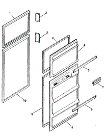 Door parts for Kenmore Refrigerator 253.8684021 (2538684021, 253 8684021) from AppliancePartsPros.com
