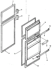 Door Parts parts for Kenmore Refrigerator 253.8688060 (2538688060, 253 8688060) from AppliancePartsPros.com