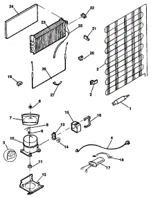 Unit parts for Kenmore Refrigerator 253.8695222 (2538695222, 253 8695222) from AppliancePartsPros.com