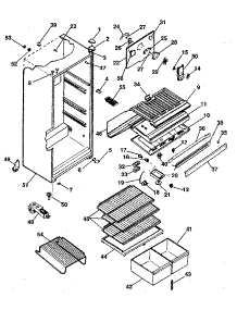 Cabinet parts for Kenmore Refrigerator 253.8695281 (2538695281, 253 8695281) from AppliancePartsPros.com