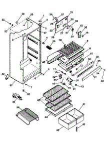 Cabinet parts for Kenmore Refrigerator 253.8695294 (2538695294, 253 8695294) from AppliancePartsPros.com