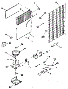 Unit parts for Kenmore Refrigerator 253.8696200 (2538696200, 253 8696200) from AppliancePartsPros.com