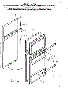 Door Parts parts for Kenmore Refrigerator 253.8346791 (2538346791, 253 8346791) from AppliancePartsPros.com