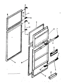 Door Parts parts for Kenmore Refrigerator 253.8351740 (2538351740, 253 8351740) from AppliancePartsPros.com
