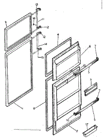 Door Parts parts for Kenmore Refrigerator 253.8351751 (2538351751, 253 8351751) from AppliancePartsPros.com