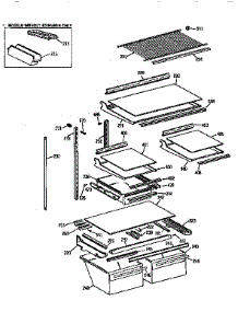 Shelf parts for Kenmore Refrigerator 363.9668511 (3639668511, 363 9668511) from AppliancePartsPros.com