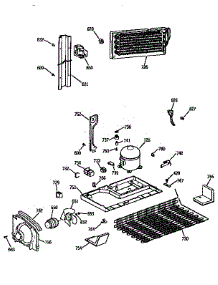 Unit parts for Kenmore Refrigerator 363.9668581 (3639668581, 363 9668581) from AppliancePartsPros.com