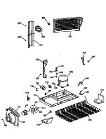 Unit Parts parts for Kenmore Refrigerator 363.9669611 (3639669611, 363 9669611) from AppliancePartsPros.com