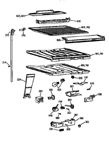 Compartment Separator Parts parts for Kenmore Refrigerator 363.9669681 (3639669681, 363 9669681) from AppliancePartsPros.com