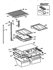 Shelf parts for Kenmore Refrigerator 363.9671611 (3639671611, 363 9671611) from AppliancePartsPros.com
