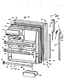 Fresh Food Door parts for Kenmore Refrigerator 363.9671611 (3639671611, 363 9671611) from AppliancePartsPros.com