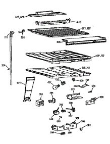 Compartment Separator parts for Kenmore Refrigerator 363.9671611 (3639671611, 363 9671611) from AppliancePartsPros.com