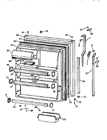 Fresh Food Door parts for Kenmore Refrigerator 363.9671614 (3639671614, 363 9671614) from AppliancePartsPros.com