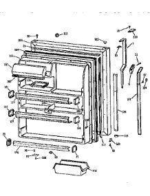 Fresh Food Door parts for Kenmore Refrigerator 363.9671621 (3639671621, 363 9671621) from AppliancePartsPros.com