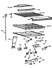 Compartment Separator parts for Kenmore Refrigerator 363.9671621 (3639671621, 363 9671621) from AppliancePartsPros.com