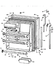 Fresh Food Door parts for Kenmore Refrigerator 363.9671671 (3639671671, 363 9671671) from AppliancePartsPros.com