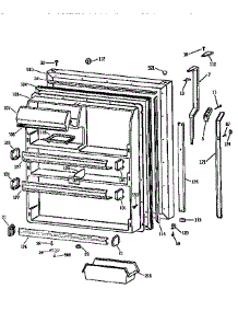 Fresh Food Door parts for Kenmore Refrigerator 363.9671681 (3639671681, 363 9671681) from AppliancePartsPros.com