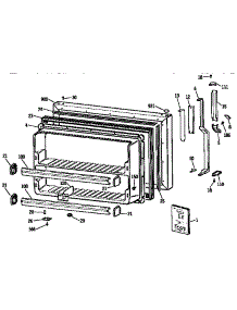 Freezer Door parts for Kenmore Refrigerator 363.9671715 (3639671715, 363 9671715) from AppliancePartsPros.com