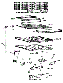 Compartment Separator parts for Kenmore Refrigerator 363.9671783 (3639671783, 363 9671783) from AppliancePartsPros.com