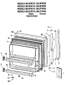 Freezer parts for Kenmore Refrigerator 363.9678714 (3639678714, 363 9678714) from AppliancePartsPros.com